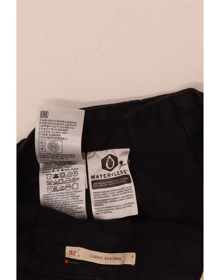 Γυναικείο σορτς chino Levi's Ribcage W26 Μικρό μαύρο βαμβακερό
