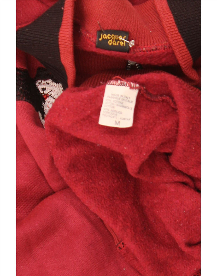 Vintage ανδρικό γραφικό φούτερ Jumper Μεσαίο κόκκινο χρώμα, βαμβακερό