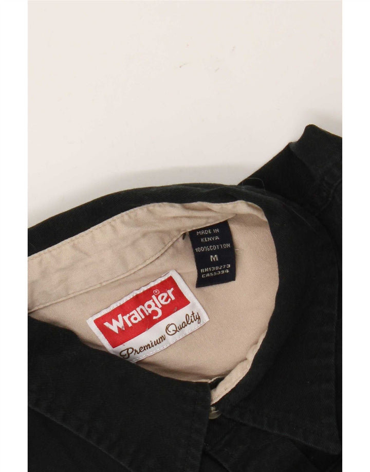 Ανδρικό πουκάμισο Wrangler, μεσαίο μαύρο βαμβακερό