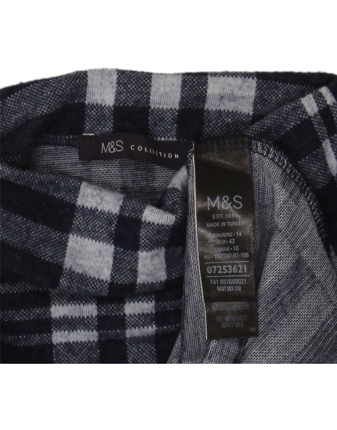 Marks & Spencer Γυναικείο πουλόβερ με λαιμό χελώνα UK 14 Large Navy Blue