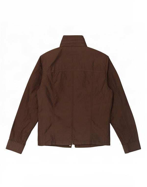 Zara Mens Utility Jacket UK 40 Large Brown Polyester