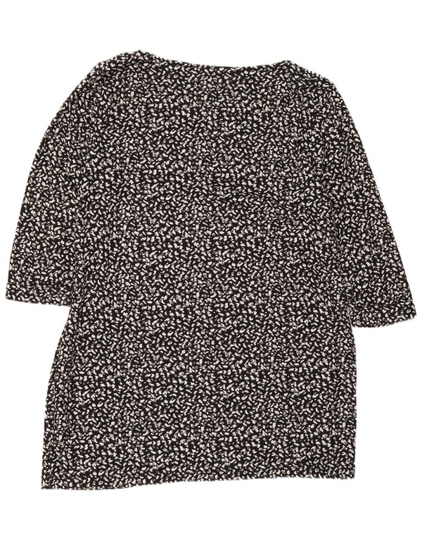 Marks & Spencer Γυναικείο μανίκι 3/4 τοπ UK 18 XL Μαύρο Animal Print