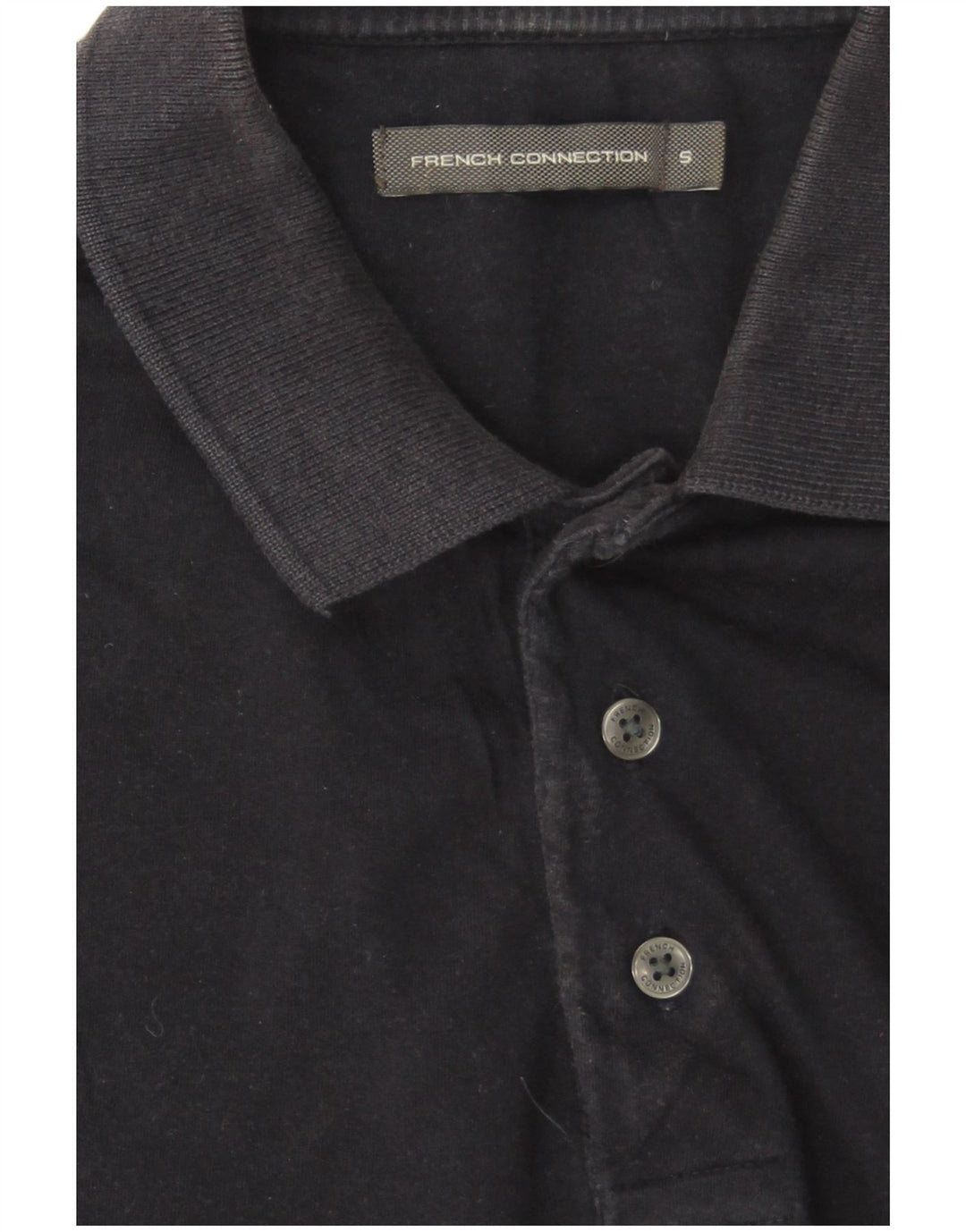 French Connection Ανδρικό Πόλο Μπλουζάκι Μικρό Navy Blue από βαμβάκι