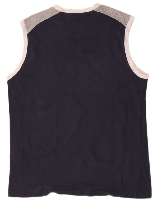 Champion γυναικείο γραφικό γιλέκο τοπ UK 20 2XL Navy Blue Colorblock Βαμβακερό
