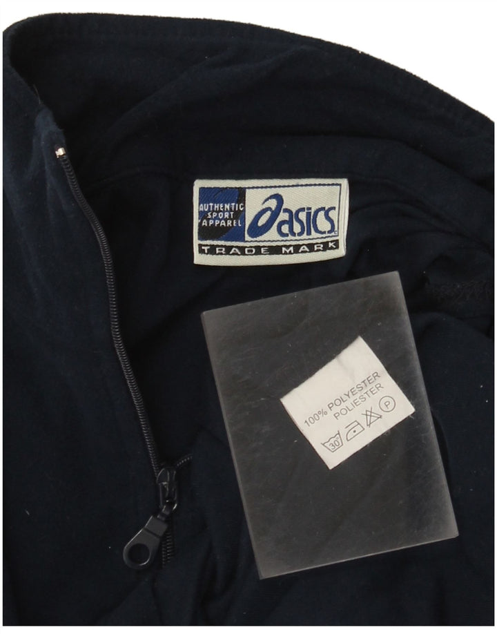 Ανδρική φόρμα πουλόβερ με φερμουάρ Asics Top Small Navy Blue Polyester