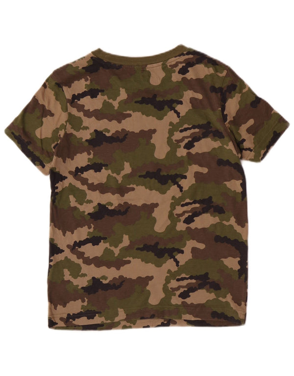 Adidas Boys κανονικό γραφικό T-shirt Top 9-10 ετών πράσινο καμουφλάζ