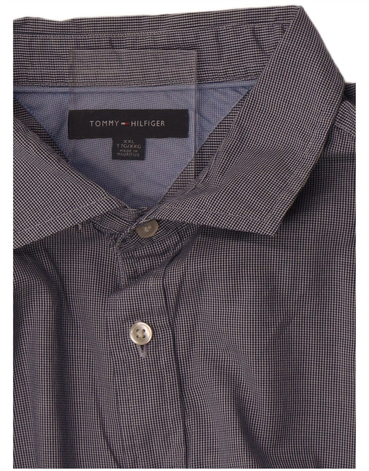 Ανδρικό πουκάμισο Tommy Hilfiger 2XL Blue Houndstooth