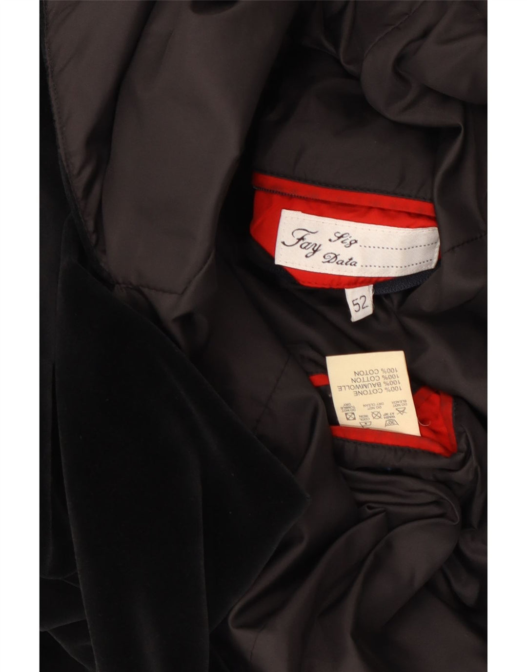 FAY Ανδρικό Μπουφάν Blazer IT 52 XL Μαύρο Βαμβακερό