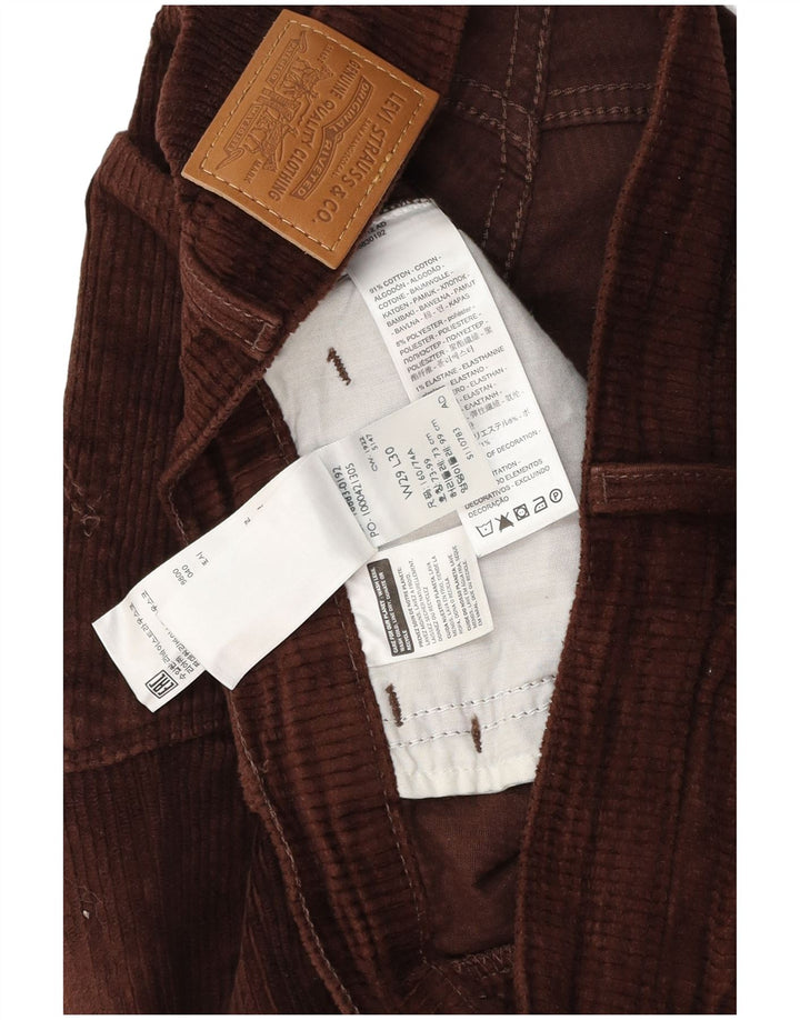 Γυναικείο ίσιο κοτλέ παντελόνι LEVI'S W29 L30 Καφέ βαμβακερό