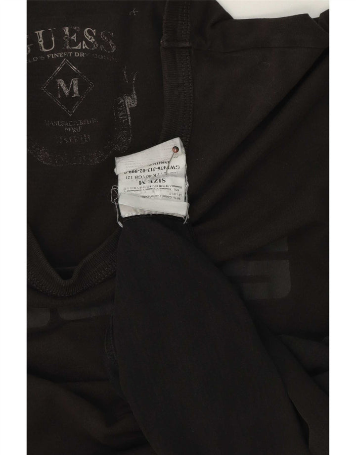 Ανδρικό γραφικό μπλουζάκι Guess Top Μεσαίο μαύρο βαμβακερό