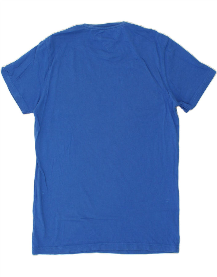 Ανδρικό γραφικό T-Shirt TOMMY HILFIGER Τοπ μεσαίο μπλε βαμβακερό