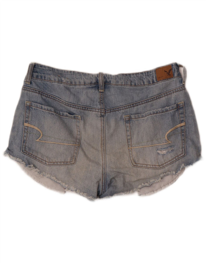 Γυναικείο τζιν σορτς American Eagle Distressed US 8 Medium W30 Blue