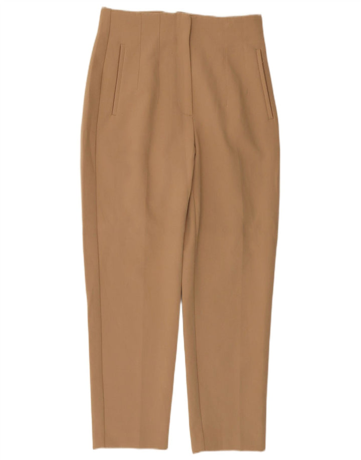 Zara Γυναικείο κωνικό παντελόνι Chino Medium W28 L26 Beige Polyester