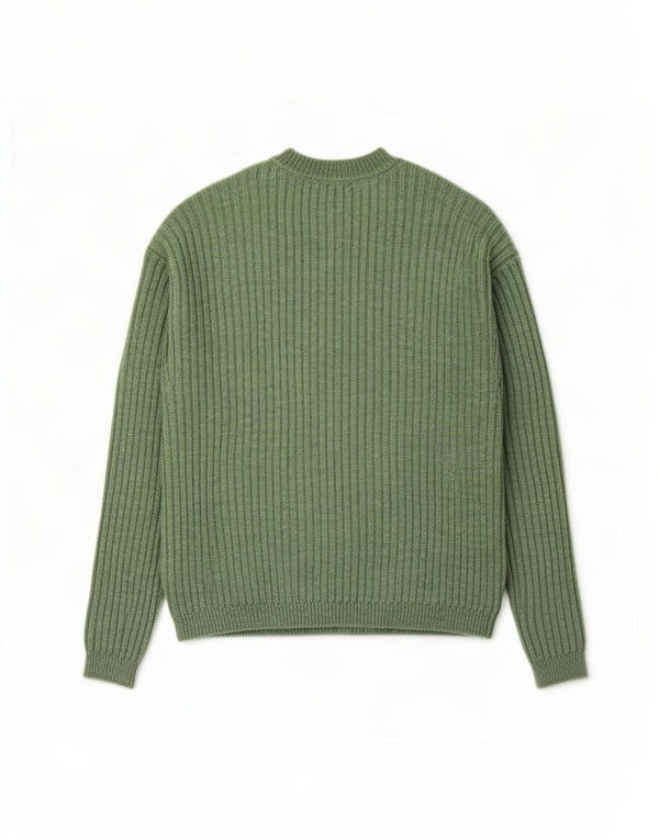 Marks & Spencer Γυναικείο πουλόβερ με λαιμόκοψη UK 10 Small Green Flecked