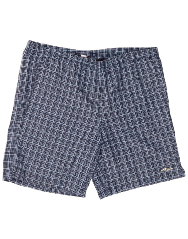 Ανδρικό σορτς κολύμβησης Umbro XL Navy Blue Check Polyester