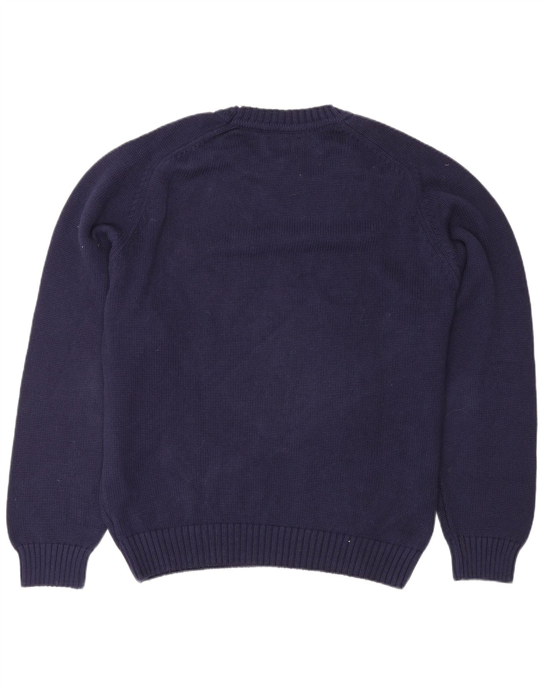 Πουλόβερ Lands End Mens Crew Neck Jumper Medium Navy Blue Wool