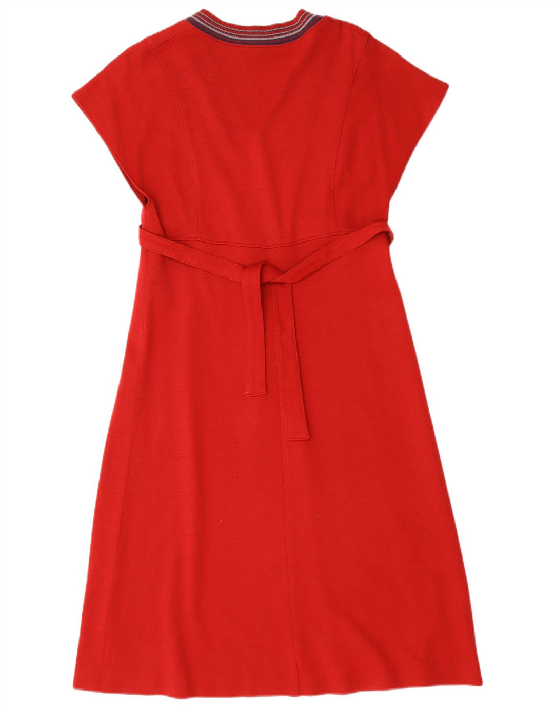 Vintage γυναικείο φόρεμα A-Line UK 12 Medium Red