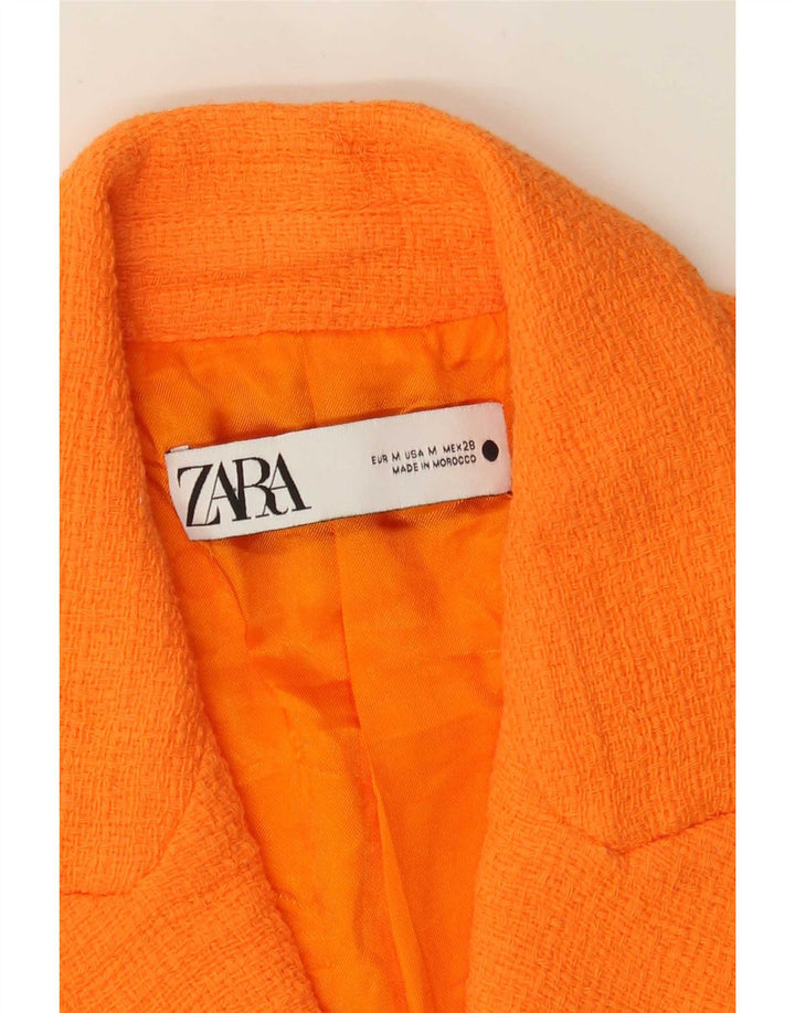 Γυναικείο Zara Crop Διπλό Γιλέκο UK 14 Medium Orange