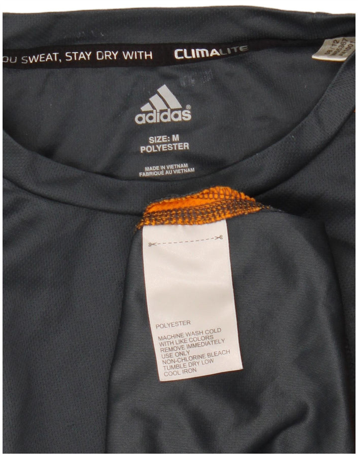 Ανδρικό T-Shirt Climalite Adidas Top Medium Grey Colourblock Polyester