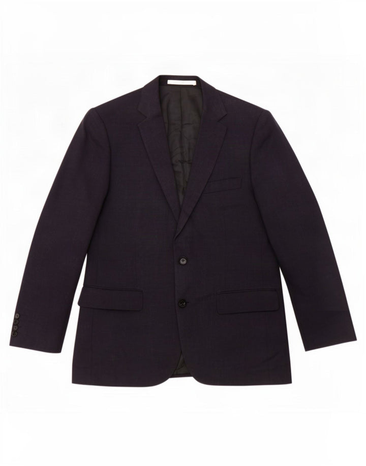 Marks & Spencer Ανδρικό μπλέιζερ με 2 κουμπιά μπουφάν UK 40 Medium Navy Blue Wool