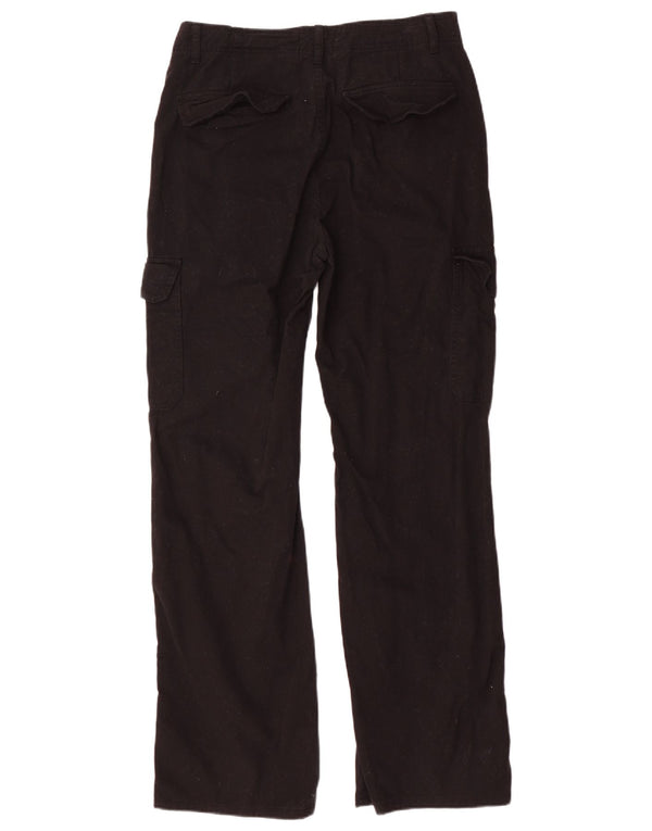 Zara Γυναικείο ίσιο παντελόνι Cargo EU 40 Medium W30 L31 Μαύρο βαμβακερό