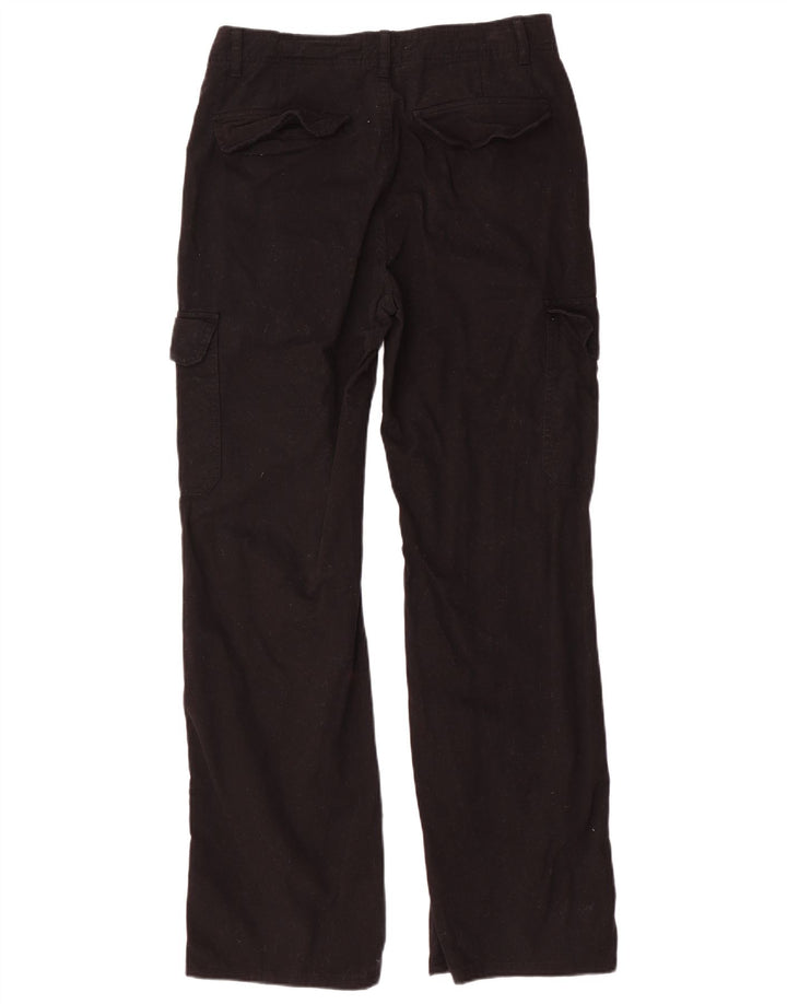 Zara Γυναικείο ίσιο παντελόνι Cargo EU 40 Medium W30 L31 Μαύρο βαμβακερό