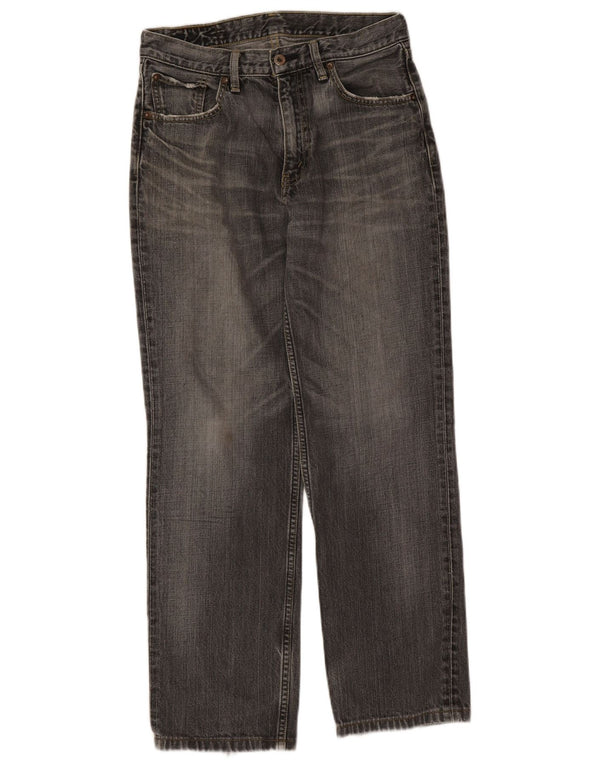 Levi's Mens 502 Tapered Jeans W31 L30 Γκρι βαμβακερό