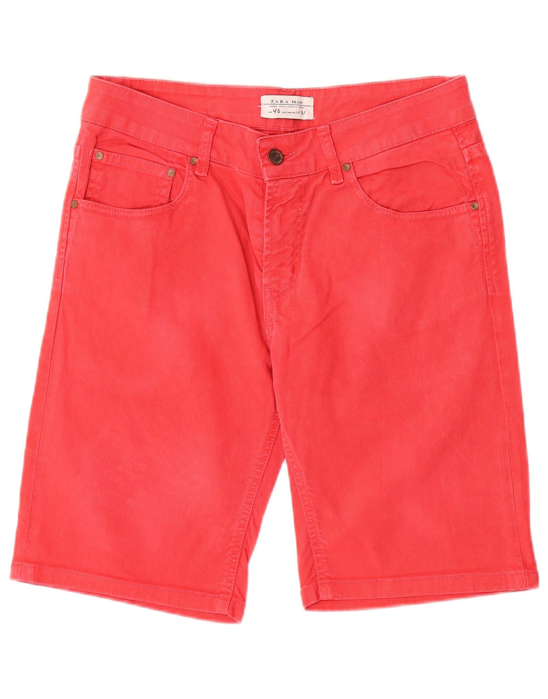Ανδρικό τζιν σορτς Zara EU 40 Medium W31 Κόκκινο