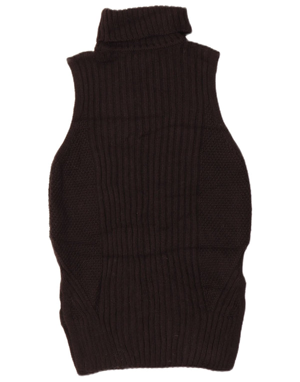 Topshop Γυναικείο Αμάνικο Υπερμεγέθη Jumper Φόρεμα UK 6 XS Μαύρο Ακρυλικό