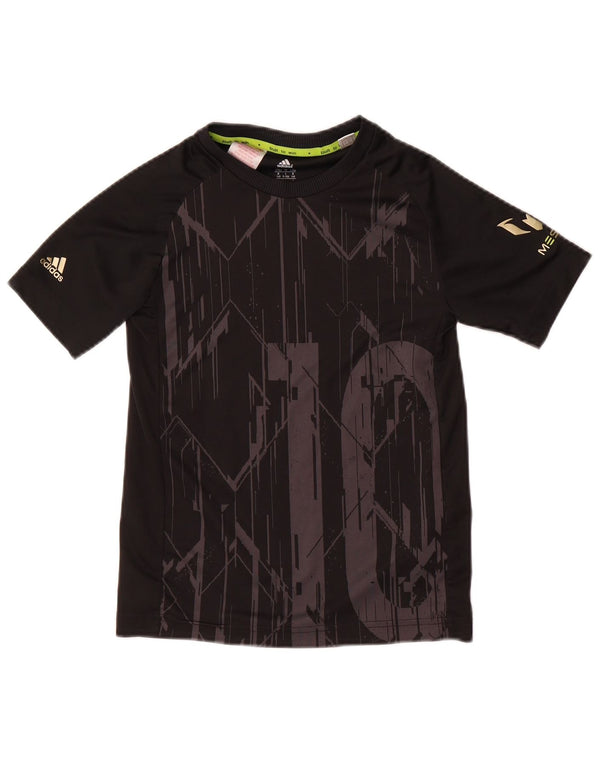 Γραφικό T-shirt Adidas Boys MESSI Top 9-10 Years Black Polyester