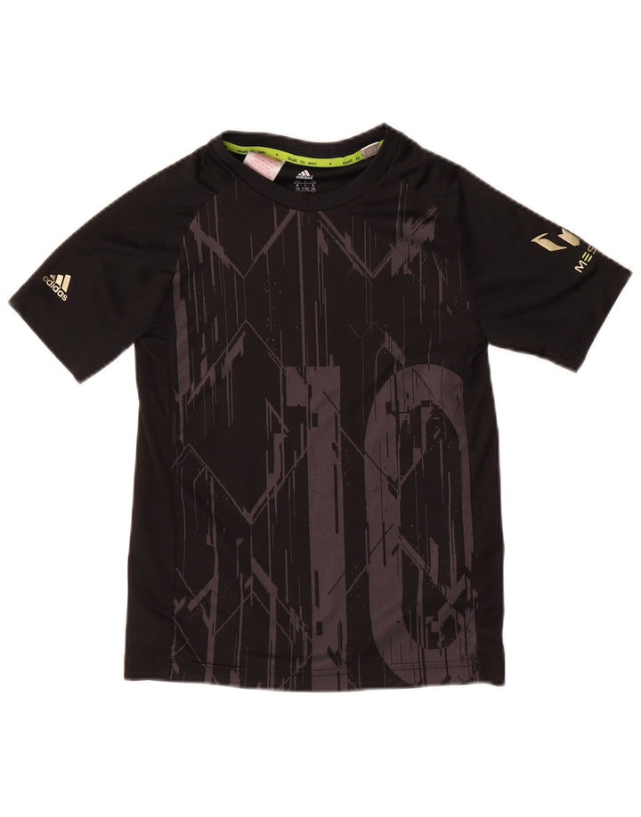 Γραφικό T-shirt Adidas Boys MESSI Top 9-10 Years Black Polyester
