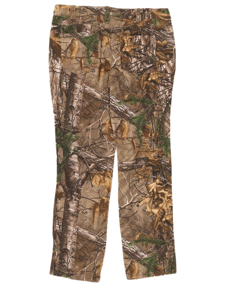 Realtree γυναικείο παντελόνι πεζοπορίας US 14 XL W38 L33 Καφέ βαμβακερό καμουφλάζ