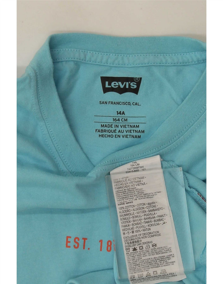 Γραφικό T-Shirt Levi's Boys Top 13-14 ετών Μπλε βαμβακερό