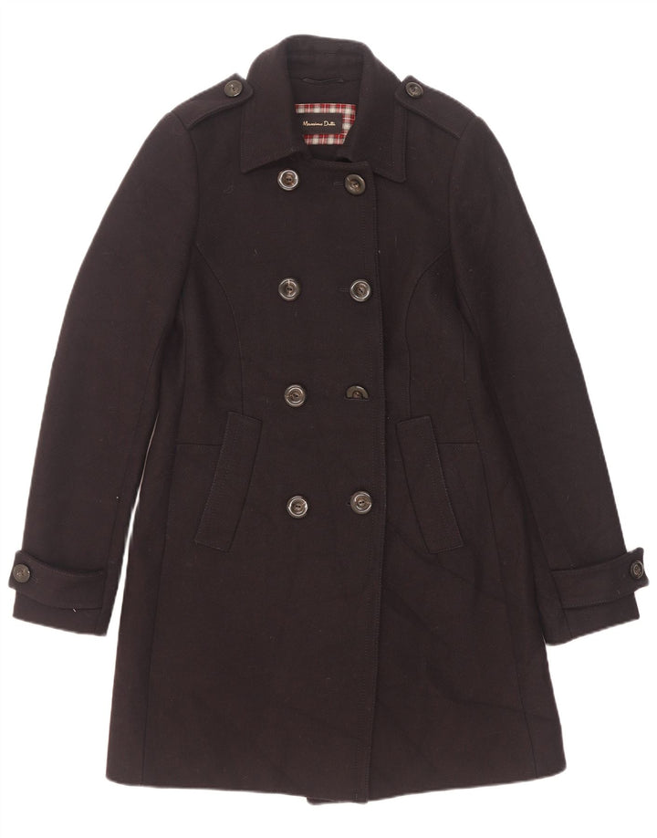 Massimo Dutti Γυναικείο στρατιωτικό διπλό παλτό UK 10 Small Navy Blue