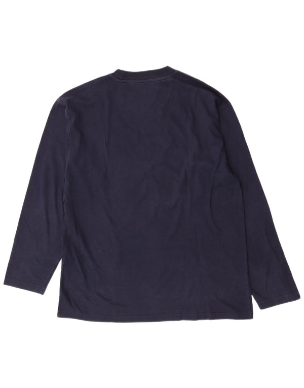 Ανδρικό τοπ Champion μακρυμάνικο 2XL Navy Blue Cotton