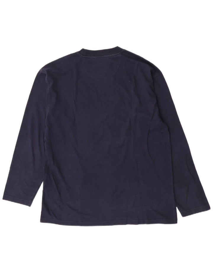 Ανδρικό τοπ Champion μακρυμάνικο 2XL Navy Blue Cotton