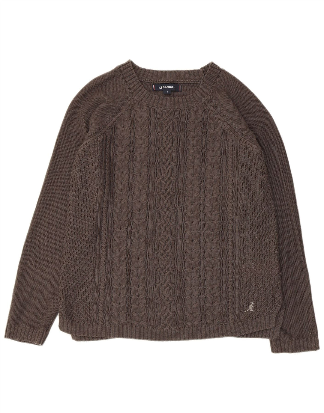 Kangol Γυναικείο πουλόβερ με λαιμόκοψη UK 10 Small Grey Acrylic