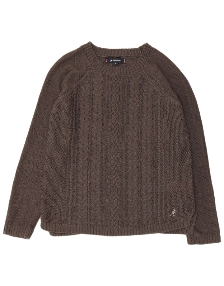 Kangol Γυναικείο πουλόβερ με λαιμόκοψη UK 10 Small Grey Acrylic