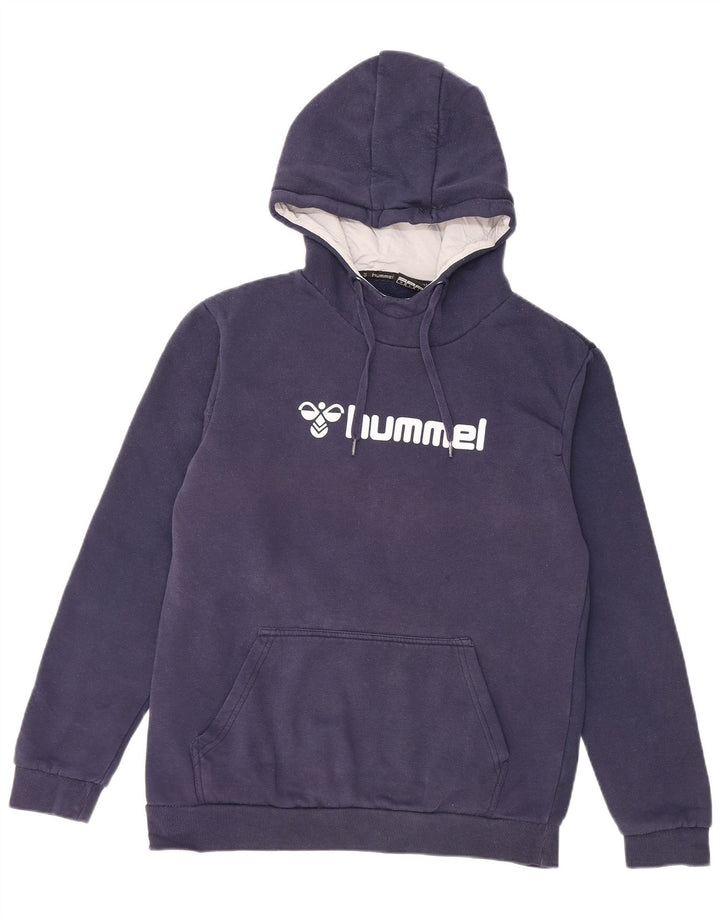 Ανδρικό γραφικό κουκούλα Hummel, μεσαίο μπλε βαμβακερό