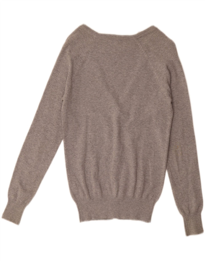 Zara Γυναικεία Ζακέτα UK 10 Small Grey Cotton
