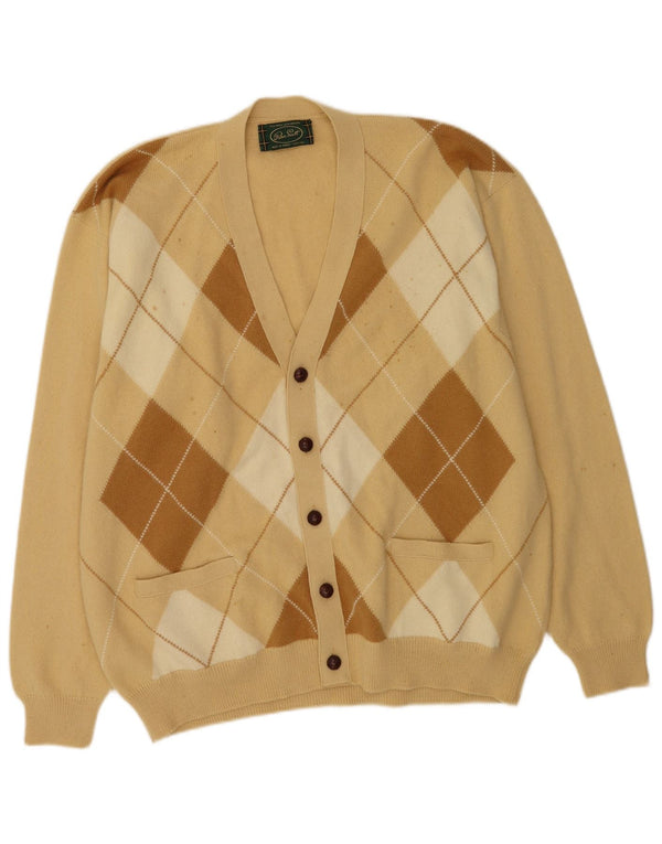 Ανδρική ζακέτα Peter Scott UK 44 XL Beige Argyle/Diamond Wool