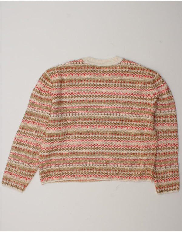 Marks & Spencer Womens Crew Neck Jumper Sweater UK 16 Large Multicoloured