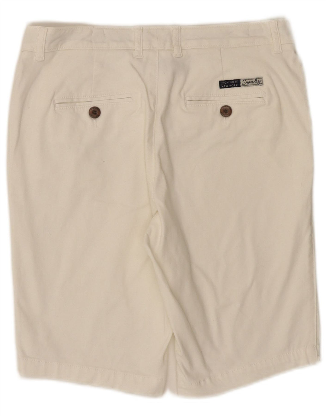 Superdry κανονικό γυναικείο σορτς Chino UK 10 Small W30 White