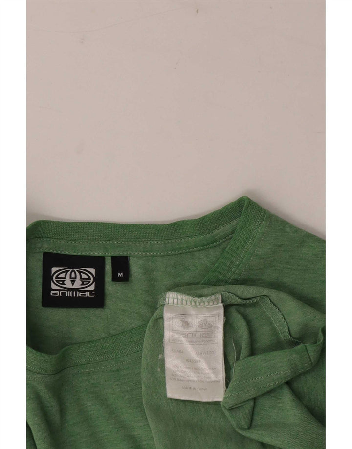 Ανδρικό γραφικό T-Shirt Animal Top Μεσαίο πράσινο βαμβακερό