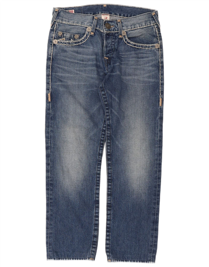 True Religion Γυναικείο ίσιο τζιν W31 L28 Μπλε βαμβακερό