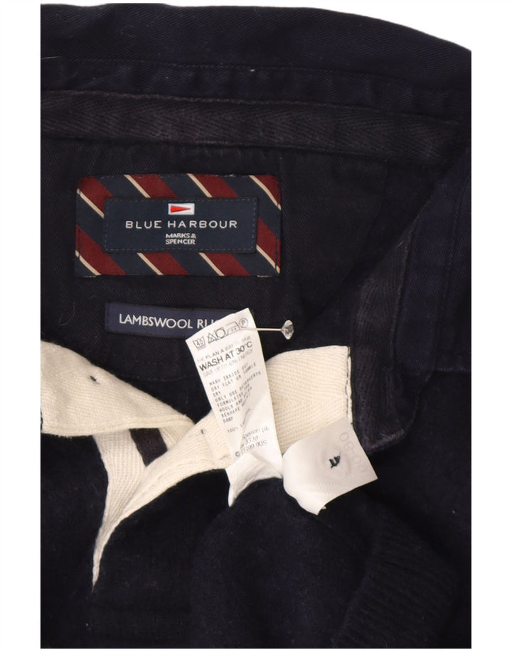 Ανδρικό πουλόβερ Marks & Spencer Blue Harbour Polo Neck Jumper Large Navy