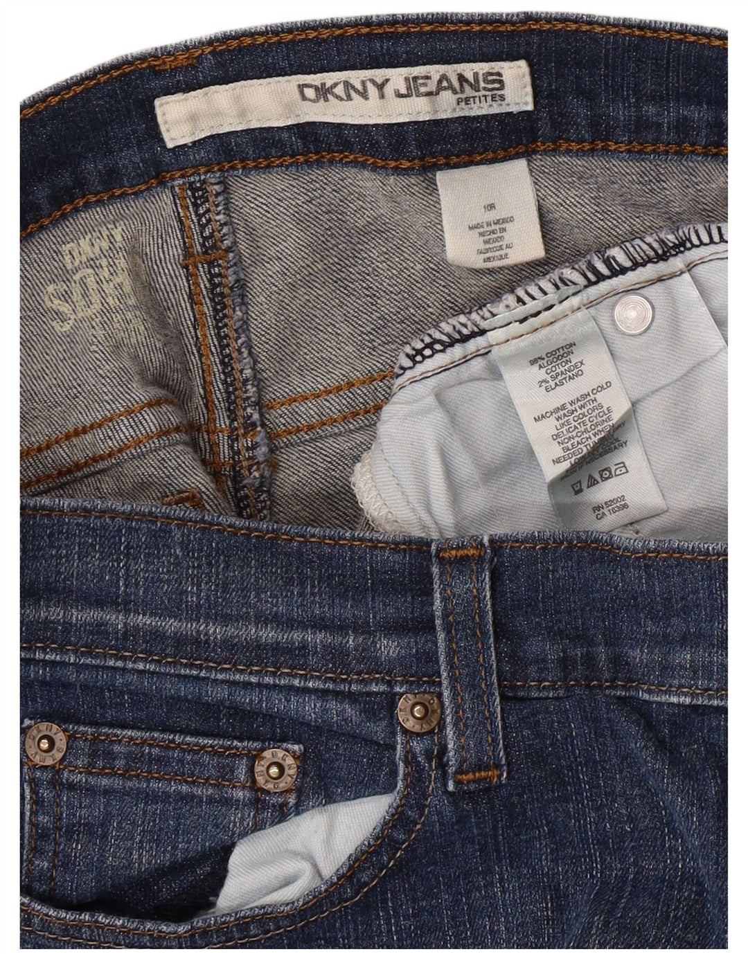 DKNY Γυναικεία Petites Bootcut Jeans US 10 Large W30 L26 Blue Cotton