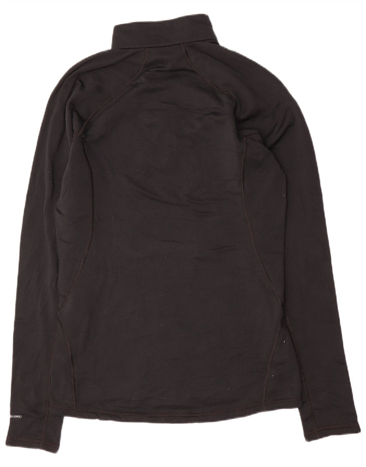 Ανδρική λαιμόκοψη με φερμουάρ North Face, κανονική εφαρμογή, μακρυμάνικο μεσαίο μαύρο