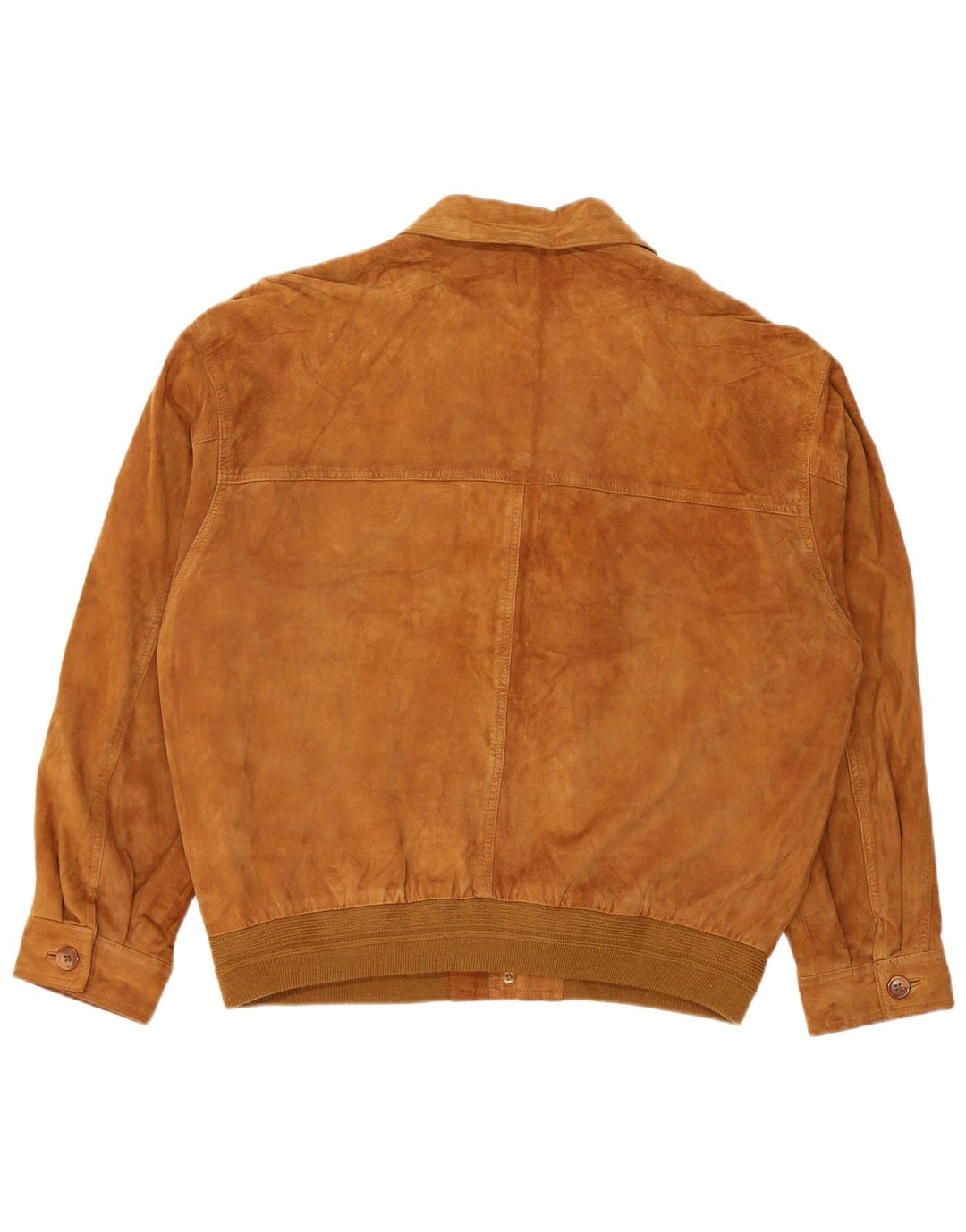 Vintage Ανδρικό Suede Bomber Jacket IT 54 2XL Καφέ Δερμάτινο