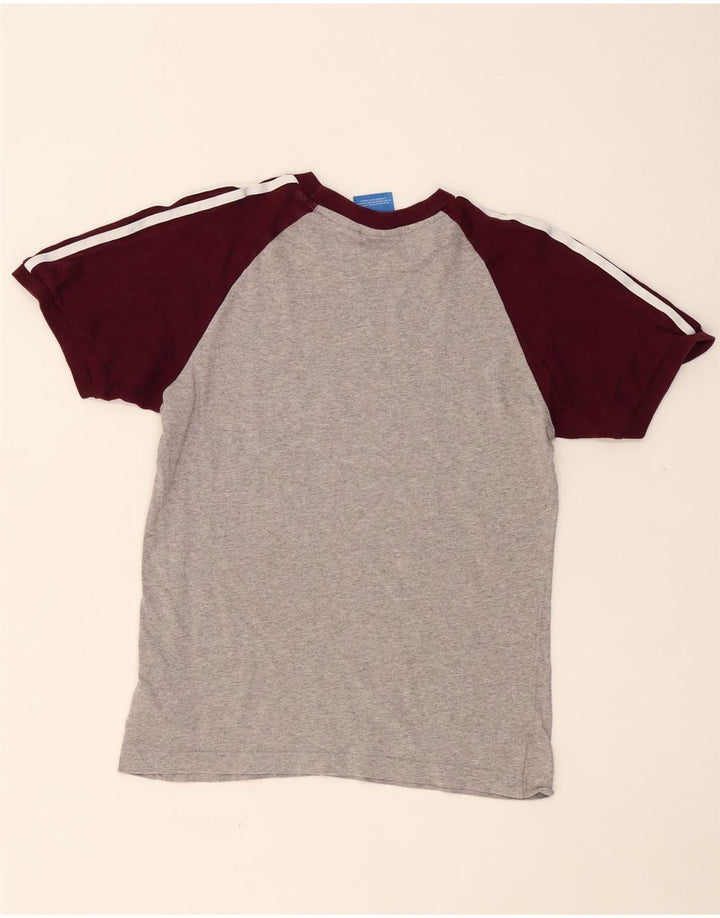 Ανδρικό T-Shirt ADIDAS Top Small Grey Colourblock Βαμβακερό